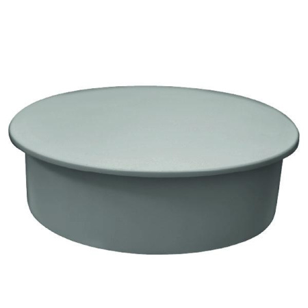 Коробка монтажная У192 d102х30мм крышка IP20 сер.  КМ-500070192-048