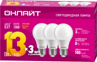 Лампа светодиодная 90 604 OLL-A60-13-230-2.7K-E27-PACK3  90604