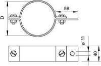 Хомут для крепления к трубе 303 DIN-1 1/4 OBO 5102138