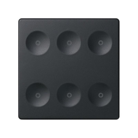 Выключатель сенсорный 6-кл. СП  82 Sense IP20 без маркир. графит  8000661-038