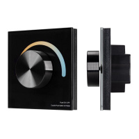 Панель SMART-P20-MIX-G-IN Black (12-24В 4х3А Rotary 2.4G) (IP20 пластик)  033762