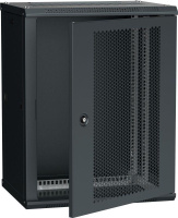 Шкаф LINEA W 18U 600х450мм перфорированная дверь RAL9005  LWR5-18U64-PF