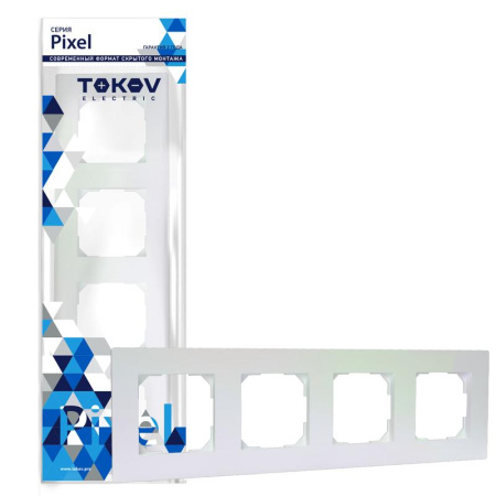 Рамка 4-м Pixel универс. перламутр.  TKE-PX-RM4-C04