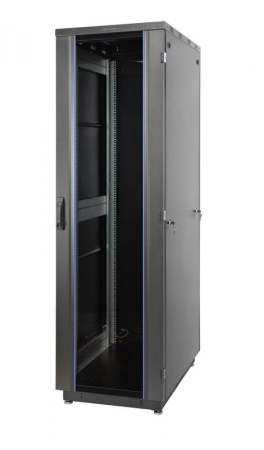 Шкаф Racknet S3000 33U 600х600 передняя дверь стекло 1-ств. задняя дверь метал. 1-ств. черн.  60F-33-66-31BL