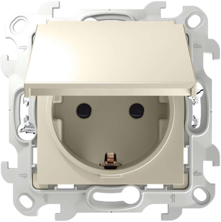 Розетка 1-м СП  24 16А IP44 2P+E Push&Go механизм сл. кость  2420448-031