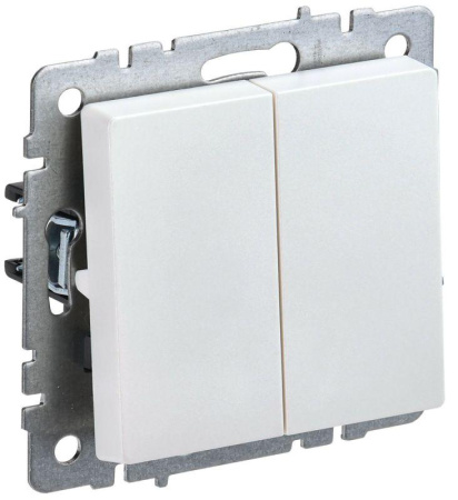 Выключатель 2-кл. СП BRITE ВС10-2-0-БрЖ 10А механизм жемчуж.  BR-V20-0-10-K36