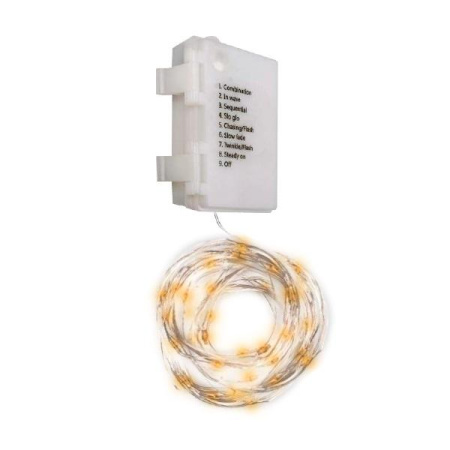 Гирлянда DC-G03-120Y 120microLED 12.1м 8реж. 3xAA (не в компл.) желт.  5047792