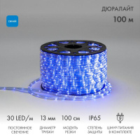 Шнур светодиодный Дюралайт фиксинг 2Вт 30LED/м син. (уп.100м)  121-123-6