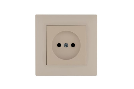 Розетка 1-м Karea RIZZ без заземл. крем  88010022