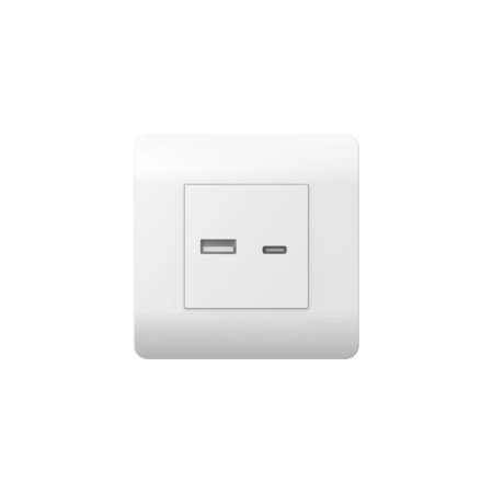 Розетка USB NEW3-E тип A+C 5В/2.1А бел.  431551