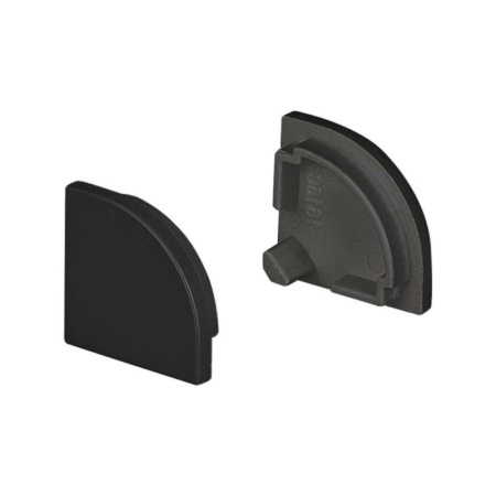 Заглушка SL-KANT-H16 ROUND BLACK глухая пластик  037516