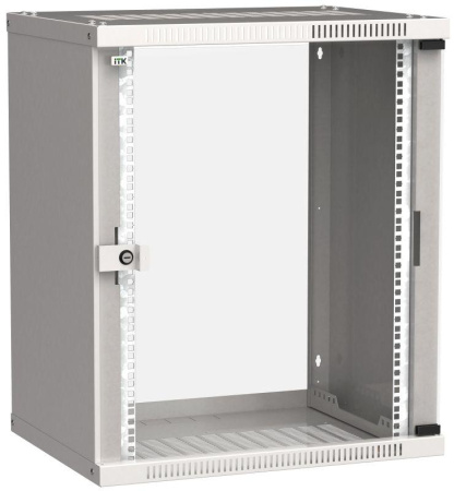 Шкаф LINEA WE 15U 600x450мм дверь стекло сер.  LWE3-15U64-GF