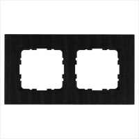 Рамка 2-м G-Metal металл алюминий черн. Black  G1002AB