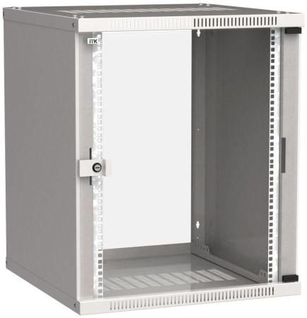 Шкаф LINEA WE 15U 600x650мм дверь стекло сер.  LWE3-15U67-GF