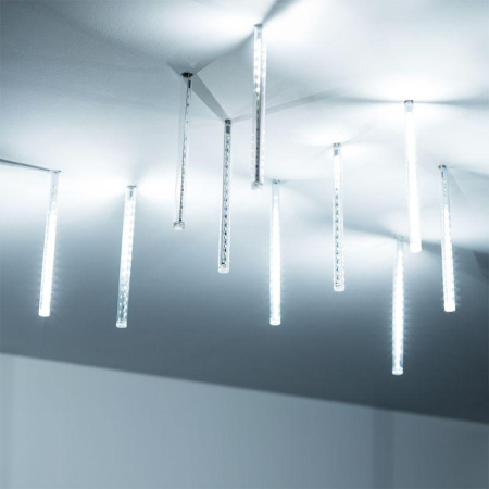 Гирлянда светодиодная ARD-ICEFALL-CLASSIC-D12-200-10PCS-CLEAR-32LED-LIVE WHITE (230В 10.5Вт) (IP65)  026043