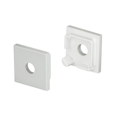 Заглушка SL-KANT-H16 SQUARE с отверстием пластик  024485