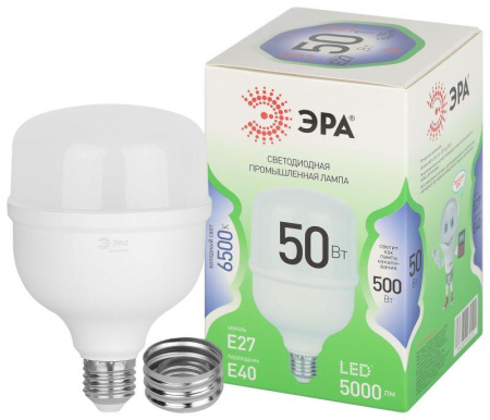 Лампа светодиодная GREEN LINE POWER T100-50W-865-E27/E40 GL Е27/Е40 50Вт колокол свет холод.  Б0067036