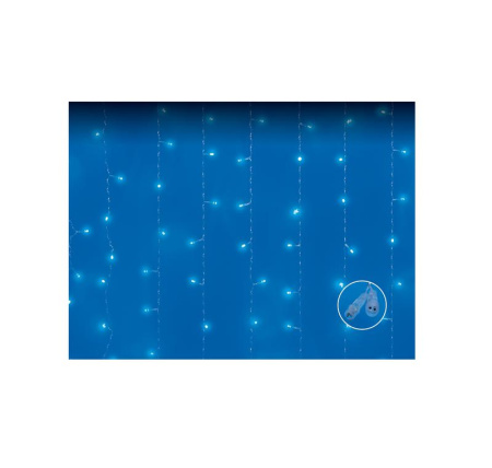 Занавес LED с эффектом мерцания ULD-C3020-240/TTK BLUE IP44 3х2м соед. 240 диодов син. свет провод прозр.  UL-00007215