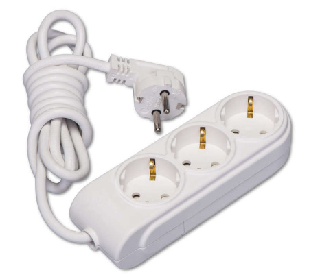 Удлинитель 3х5м с заземл. 16А IP20 ПВС 3х1.5 защ. шторки  N3210064
