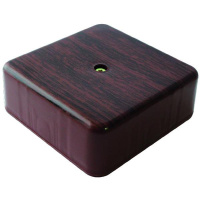 Коробка распаячная 75х75х20мм IP40 для кабель-канала темн. дерево  КР-513180075-080