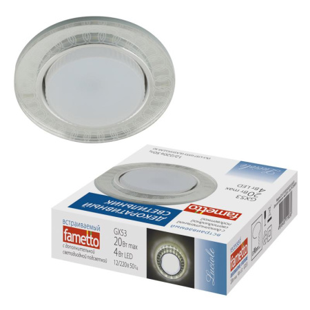 Светильник точечный декоративный DLS-L157 GX53 Glassy/Clear 3D GX53 встраив. доп. светодиод. подсветка 4Вт без лампы  UL-00005322