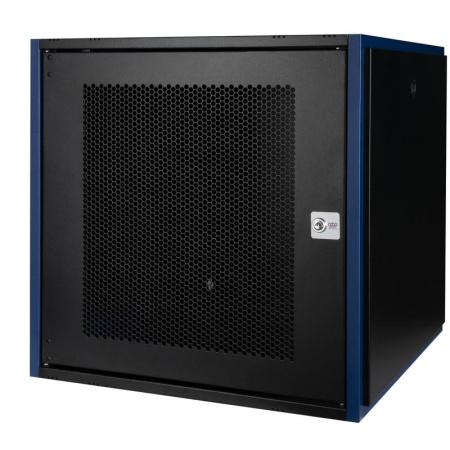 Шкаф настенный 19дюйм 12U 600х600 дв. перф. черн.  DR-620221