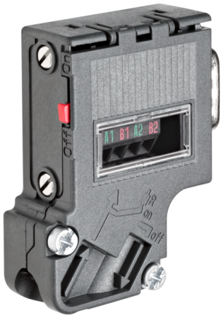 Соединитель шинный SIMATIC DP для подключения к сетям PROFIBUS до 12Мбит/с с наклонным отводом кабеля  6ES79720BA420XA0