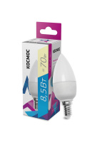Лампа светодиодная 8.5Вт свеча 3000К тепл. бел. E14 220В  LkecLED8.5wCNE1430