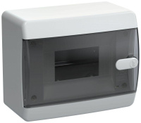 Корпус пластиковый ЩРН-П-6 IP41 черн. прозр. дверь UNION Compact  UIC-KP12-N-06-41-K01