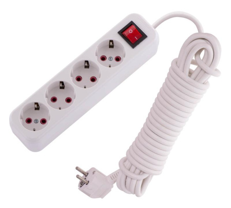 Удлинитель 4х7м с заземл. 16А IP20 Lila с выкл.  720-0407-402