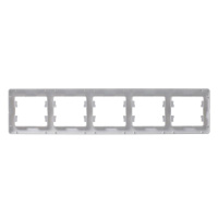 Рамка 5-м Glossa горизонт. алюм. SE GSL000305