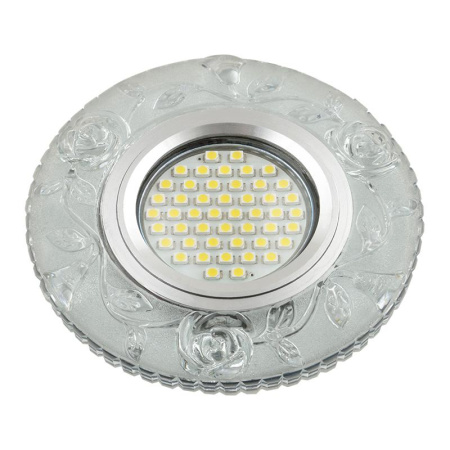 Светильник DLS-L150 GU5.3 GLASSY/CLEAR GU5.3 встраив. доп. светодиод. подсветка 3Вт без лампы стекло  UL-00003905