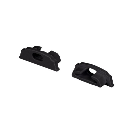 Заглушка ARH-BENT-W18 BLACK с отверстием пластик  039589