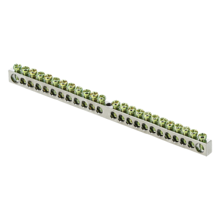 Шина PEN "ноль-земля" 6х9 24 отверст. цинк крепеж по центру PROxima  sn1-63-24