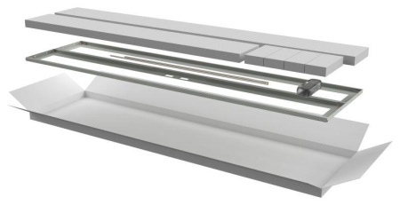 Дверь перфорированная двустворч. для шкафа LINEA N 42U 600мм сер.  LN35-42U6X-D2P