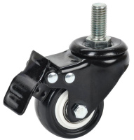 Ролик с тормозом М12 черн.  -HP-M12