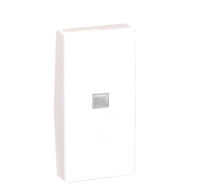 Клавиша узкая с индикатором для выкл. К304 22.5х45мм алюм.  Connect K113-8