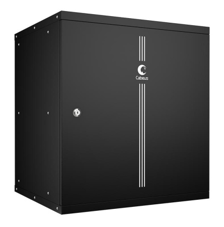 Шкаф телекоммуникационный настенный разборный LIGHT WSC-05D-12U55/45m-BK 19дюйм 12U дверь метал. черн.  10182c