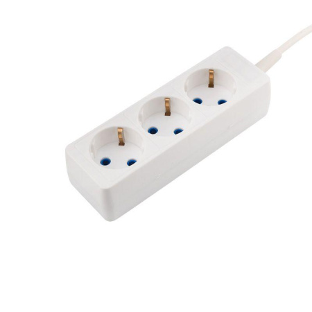 Удлинитель 3х3м с заземл. 6А IP20 ПВС 3х0.75 бел.  11-7209