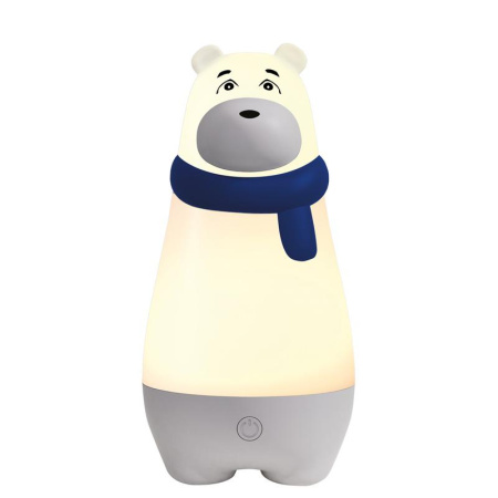 Светильник светодиодный настольный JS7-BEAR-bu МИШКА ночник аккумуляторный диммер IP20 син.  5061248