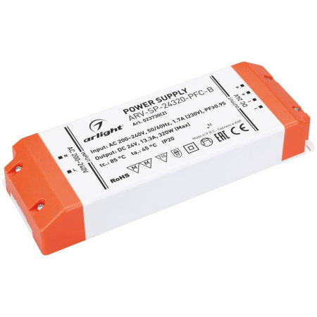 Блок питания ARV-SP-24320-PFC-B 24В 13.3А 320Вт IP20 пластик  023730(2)