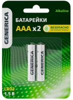 Элемент питания алкалиновый AAA/LR03 Alkaline (блист.2шт)  ABT-LR03-ST-L02-G