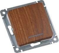 Механизм кнопки звонковой СП 1-кл 16А 250В с индик. дуб  ВС10-432-05