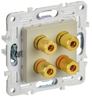 Аудиорозетка 4-м SKANDY SK-A01B беж.  SK-S40-K10