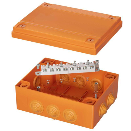Коробка пластиковая FS с кабельными вводами и клеммниками IP55 150х110х70мм 12р 450V 6A 4кв.мм  FSB211204