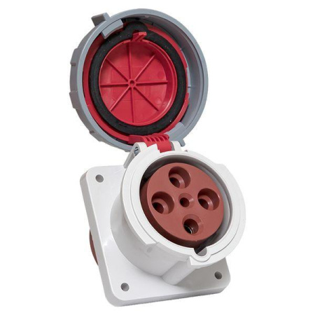 Розетка стационарная внутренняя 3342 3Р+РЕ 63А 380В IP67 PROxima  ps-3342-63-380