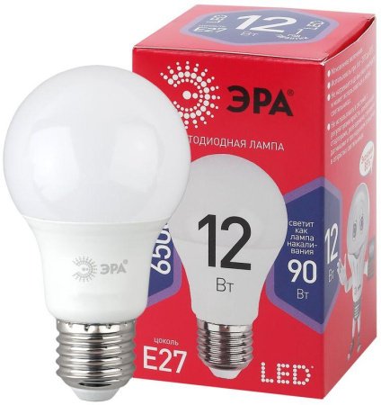 Лампа светодиодная RED LINE LED A60-12W-865-E27 R 12Вт A60 груша 6500К холод. бел E27  Б0045325