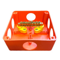 Коробка распределительная ОП 100х100х50мм IP55 для уравн. потенциалов крышка на винтах негорюч. оранж. ГУСИ С3В106 КУП Нг Евро