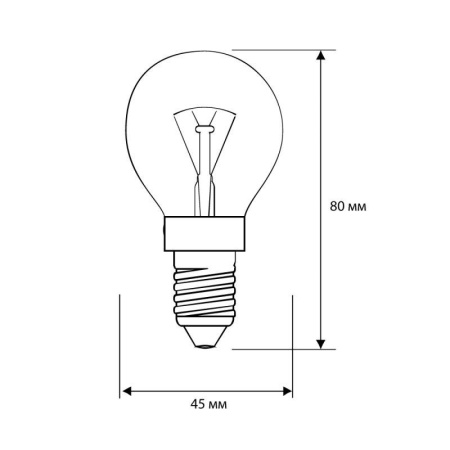 Лампа накаливания MIC D CL 60Вт E14  8972