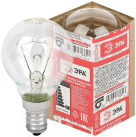 Лампа накаливания ДШ 60-230-Е14 60Вт шар (P45) 230В Е14 ЭРА Б0039134